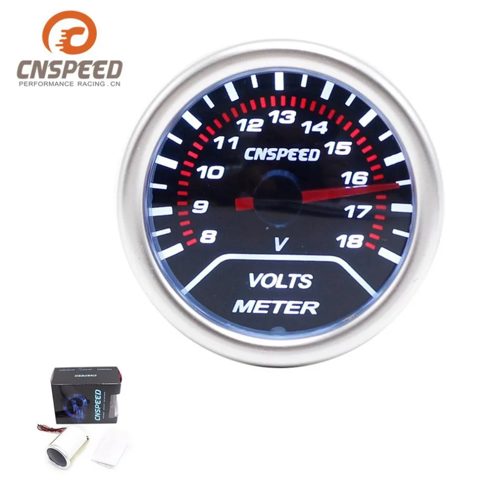 CNSPEED 12 в автомобильный вольтметр светодиодный цифровой тестер 52 мм Датчик