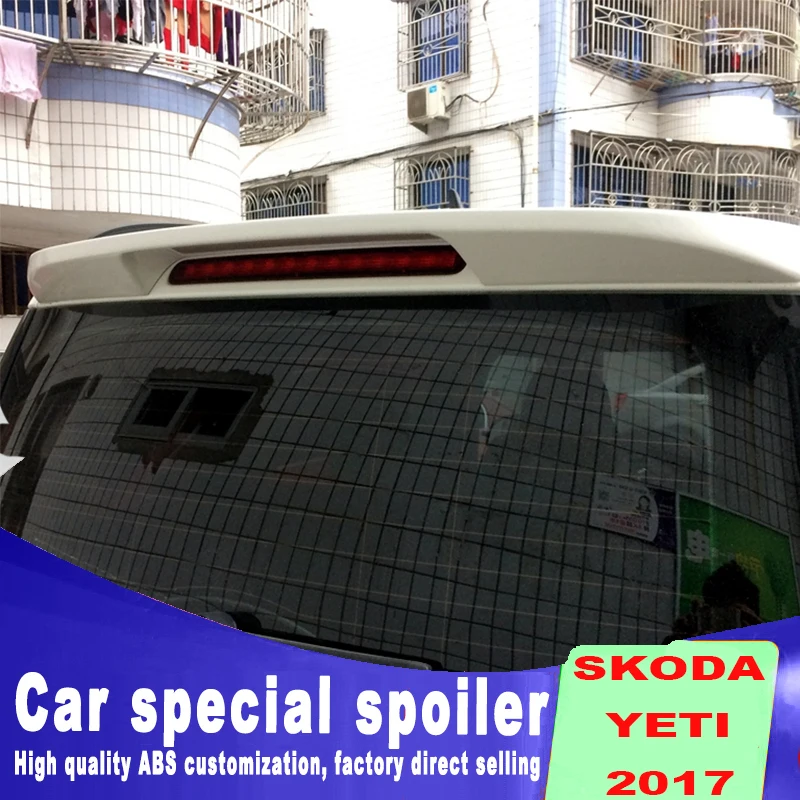 Горячее предложение, спойлер на крышу на заднее окно, крылья для до Volkswagen VW SKODA YETI, белый, черный цвет или грунтовка, спойлеры