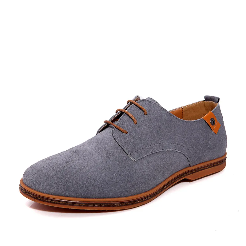 ROXDIA New Fashion Spring Summer Suede Men Flat Casual Shoes Flats Driver Footwear Breathable Lace Up Plus Size 39-48 RXM766 | Обувь