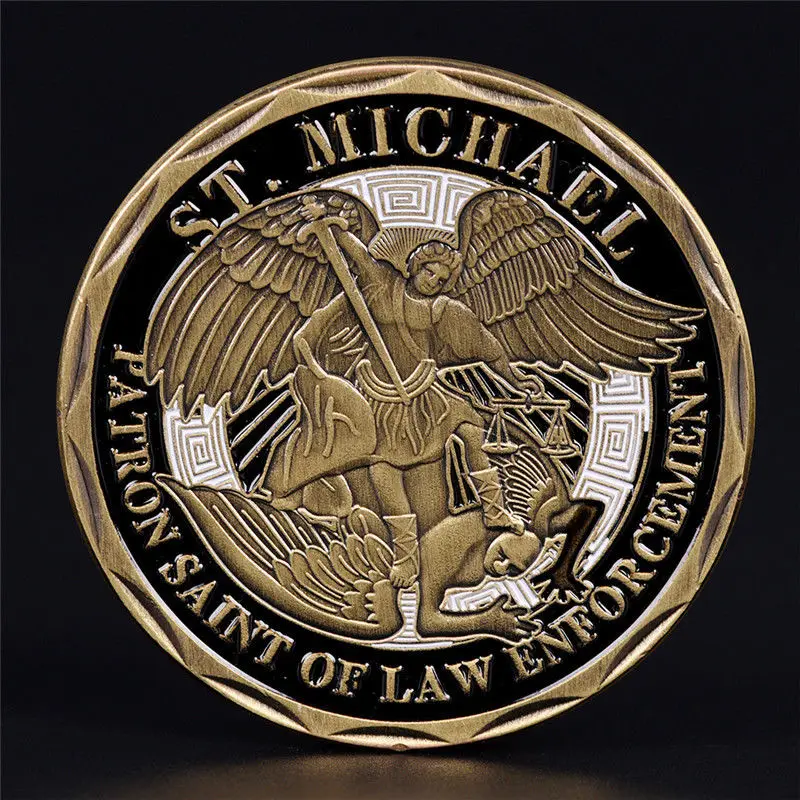 2018 New 1pc Police Officer ST Michael Patron Saint of Law Enforcement Challenge Coin United State | Дом и сад