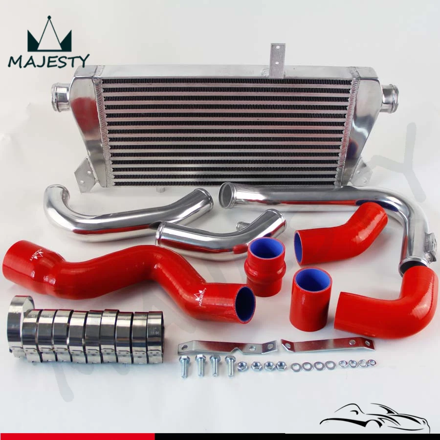 Новый красный комплект интеркулера с передним креплением для A * udi A4 1 8 T Turbo B6 Quattro