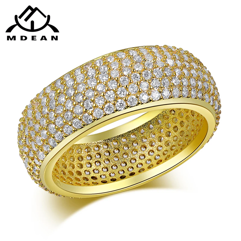 Mdean модные золотые кольца CZ ювелирные изделия Модные аксессуары для венчания