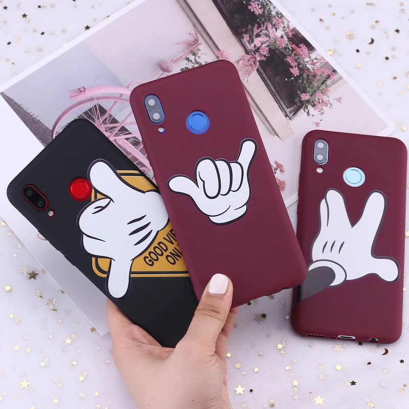 Силиконовый чехол для телефона Xiaomi Mi Redmi Note 5 6 7 8 9 lite Pro Plus с мультяшным знаком Love