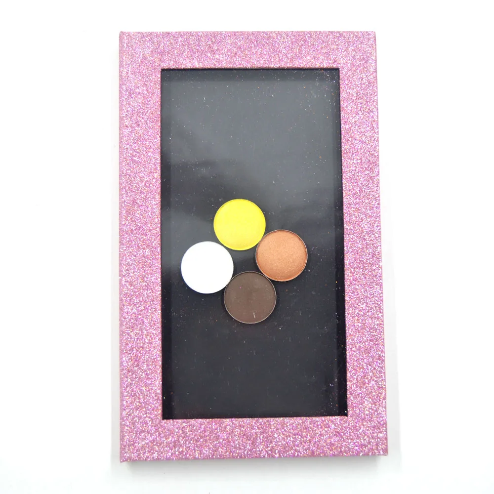 eye shadow palte pink glitter gift beauty girls Makeup loves DIY cosmetics New Year falshion Empty magnetic palette travel size