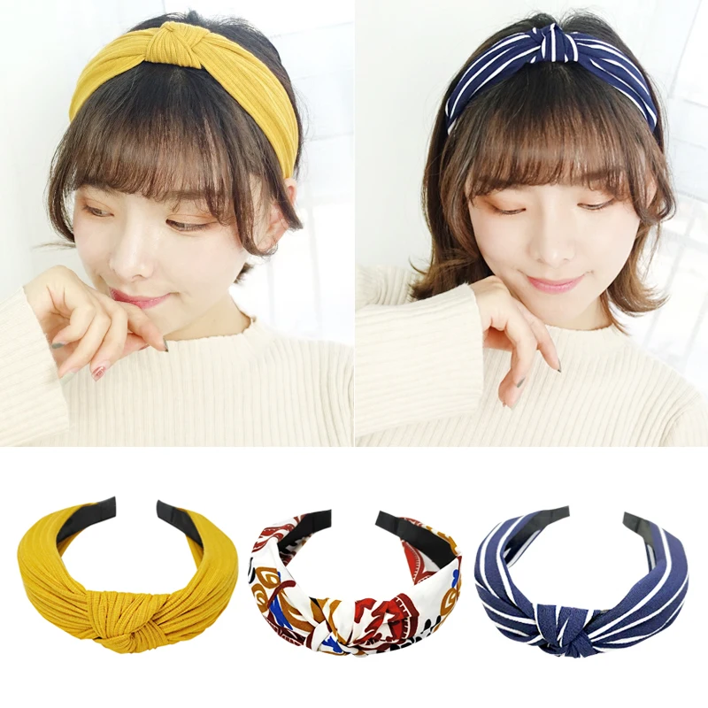 TWDVS новые повязки для волос для девочек с принтом повязки на голову Ретро тюрбан с узлом головной убор-Бандана повязки для волос аксессуары для волос головной убор для женщин