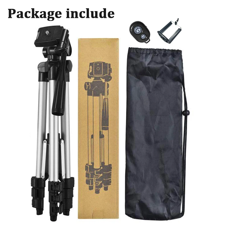 35-106cm Universal Phone Tripod Clip Set For Stand Holder Adjustable Cell for iPhone X XS Camera Bluetooth Remote | Электроника