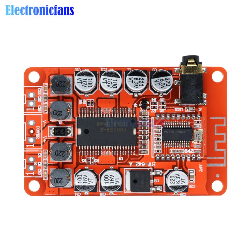 YDA138 Класс D двухканальный стерео Bluetooth цифровой усилитель плата модуль 2*15 Вт 2