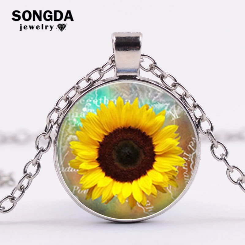SONGDA 2018 модный бренд золото ожерелье из подсолнечника украшения искусства