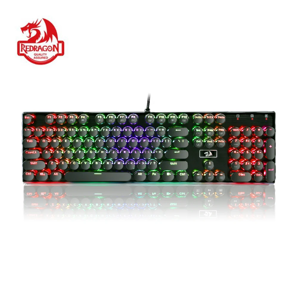 Механическая игровая клавиатура Redragon K556 RK пишущая машинка RGB светодиодная