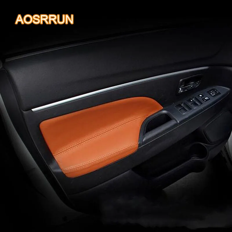 AOSRRUN натуральная кожа автомобильная дверь подлокотник наволочка внутренняя