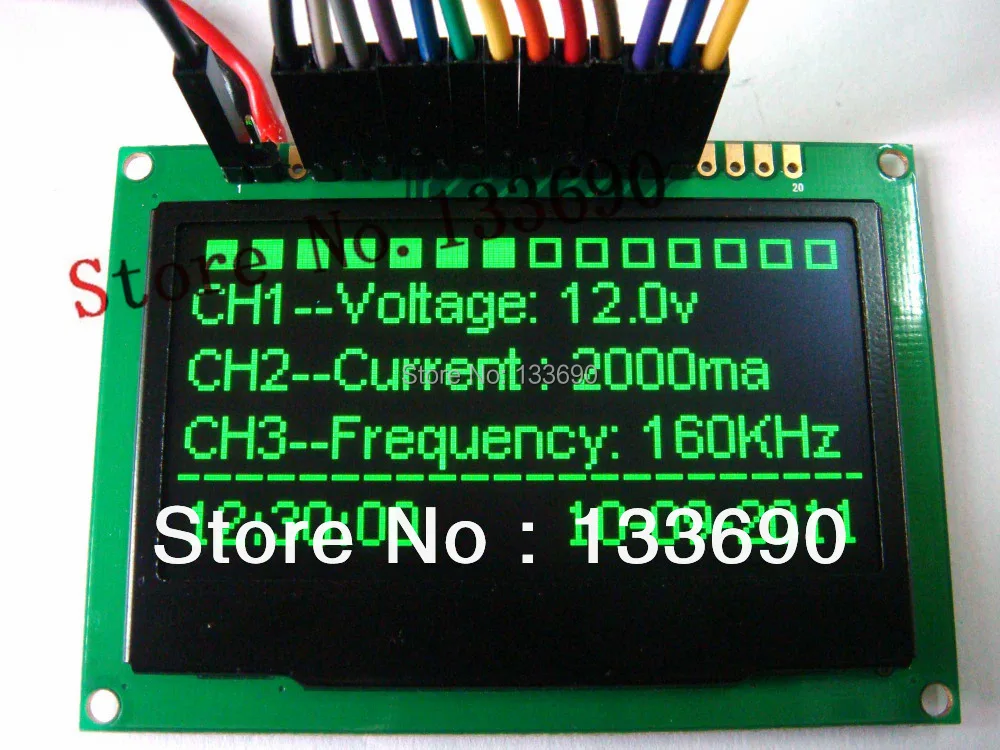 Модуль OLED дисплея 2 4 дюйма 42 зеленый 128x64 модуль 8bit 6800/80 spi интерфейс I2C 20 контактный