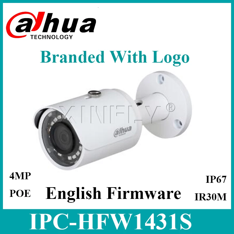1/2 шт./лот Dahua IPC-HFW1431S 4MP WDR IR мини-бюллет камера обновляемая замена IPC-HFW1420S IPC-HFW1320S-W с логотипом.