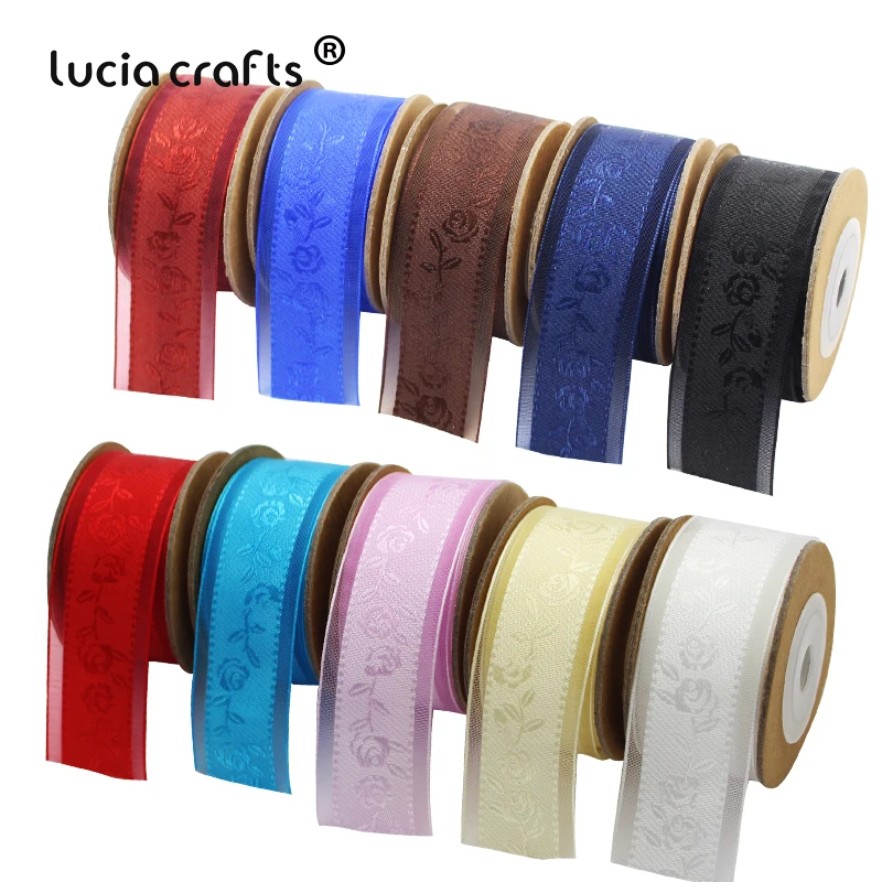 Lucia Crafts 25/40 мм ленты из органзы с цветочной вышивкой корсажные сделай сам для