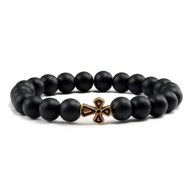 13 Style Natural Scrub Alloy Beaded Bracelets Dumbbell Owl Buddha Head Lucky Charm Stone Beads Women Man Jewelry Drop Shipping | Украшения