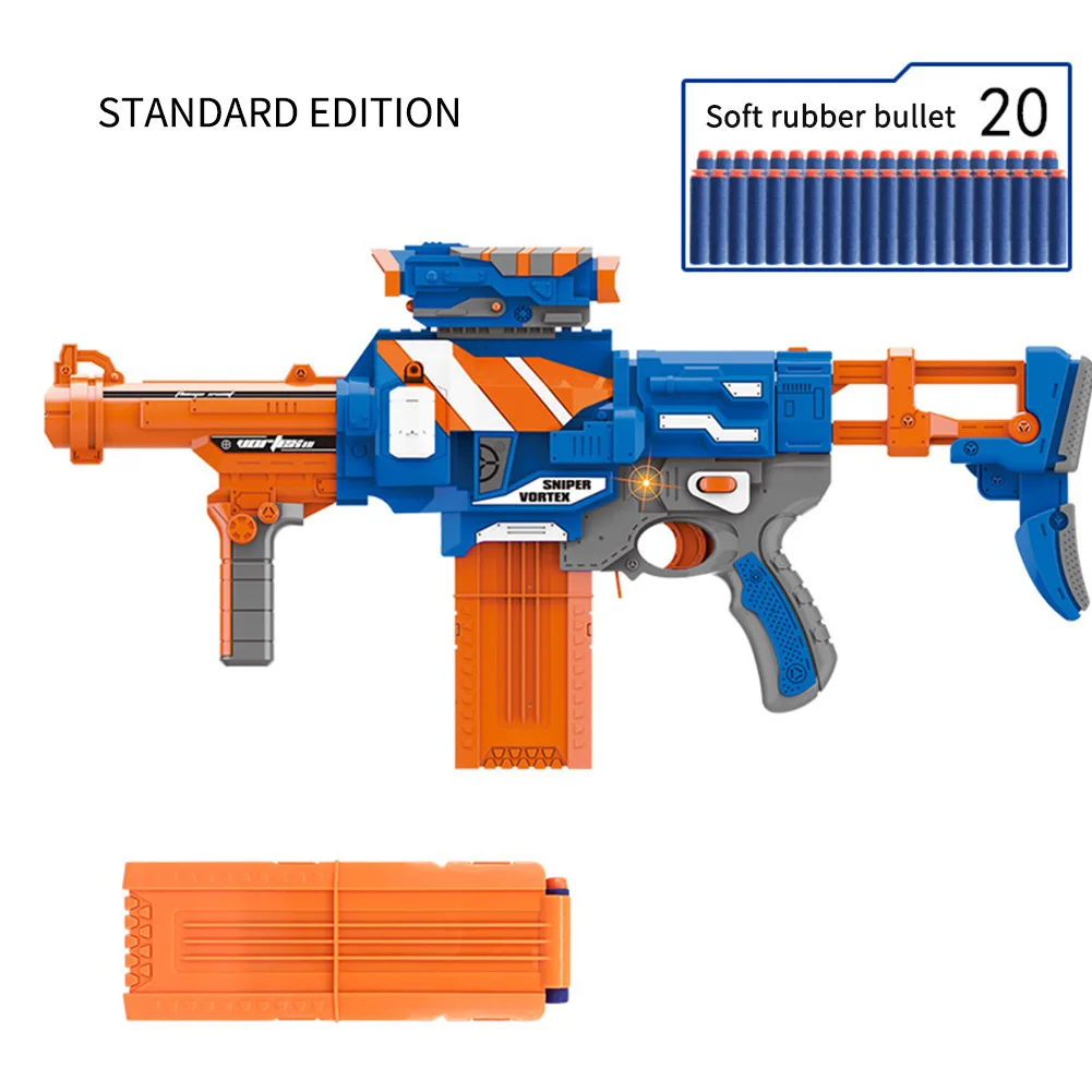 Standard (no box) Электрический игрушечный пистолет с мягкими пулями для детей Модель винтовки EVA для твердых мягких дротиков с полым отверстием головка присоска пулевое оружие игрушки подарки - Цвет: Standard (no box)
