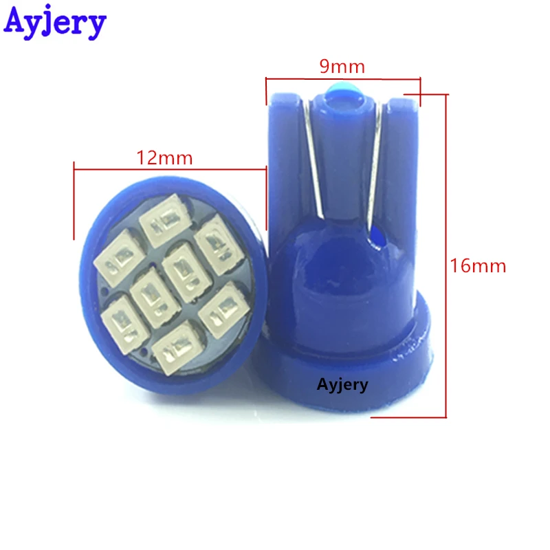 AYJERY 100 шт. грузовик светодиодный 24V DC T10 194 168 1206 8 SMD авто светильник лампы супер