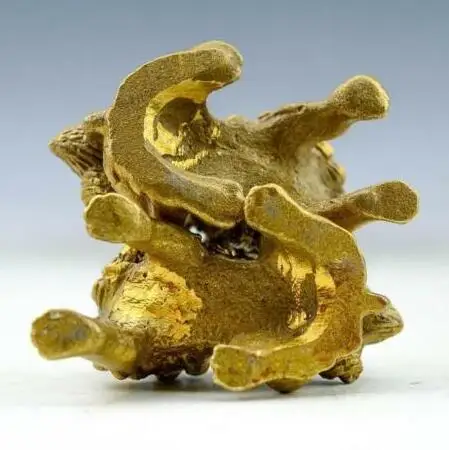 

A Pair Chinese Brass Hand Made Carving Beautiful Lucky Lion Animal Statue
