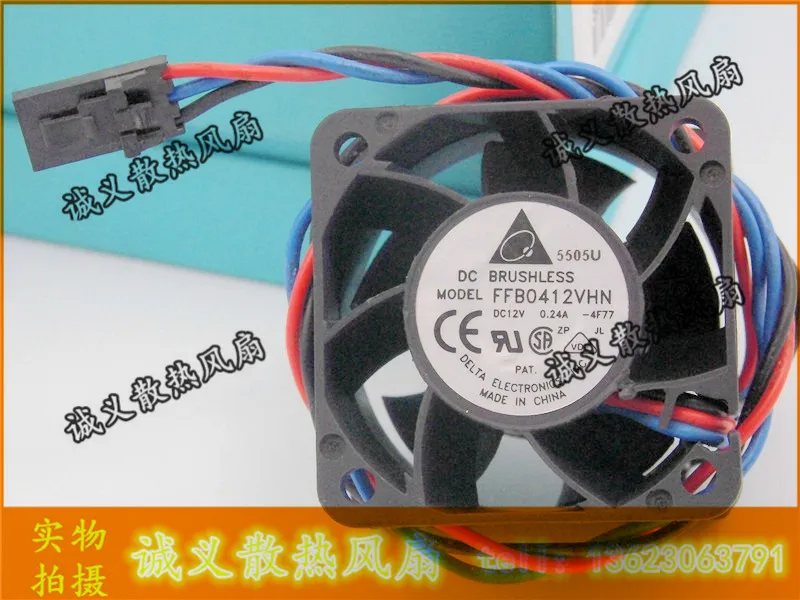 Бесплатная доставка Delta FFB0412VHN 4f77 4028 40*40*28 мм 4 см 12 В 0.24A 3 контактный Вентилятор