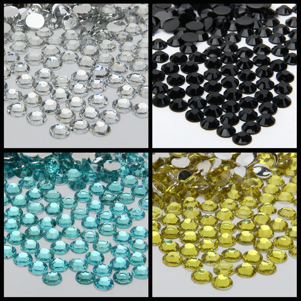 1000 шт 2 мм FlatBack Стразы из смолы Сделай Сам дизайн ногтей Мобильный телефон SS6