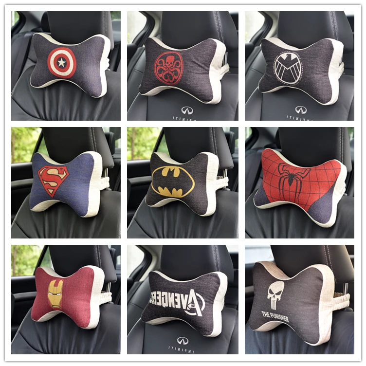 Подголовник автомобиля Железный человек подушка для шеи мультфильм marvel
