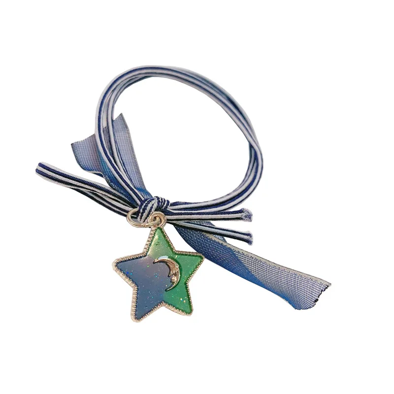 Новое поступление 2019 розовая резинка для волос с надписью синей кисточкой