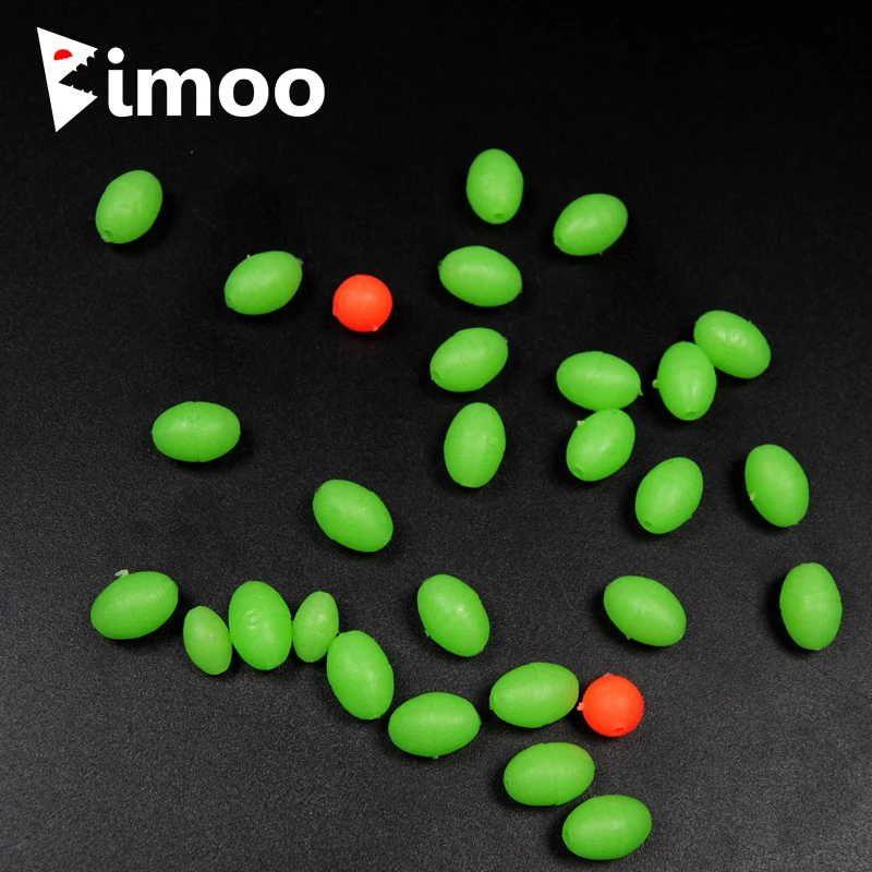 

Bimoo 100PCS Soft Luminous Fishing Beads Lumo Glow Beans Sabiki Snapper Rig