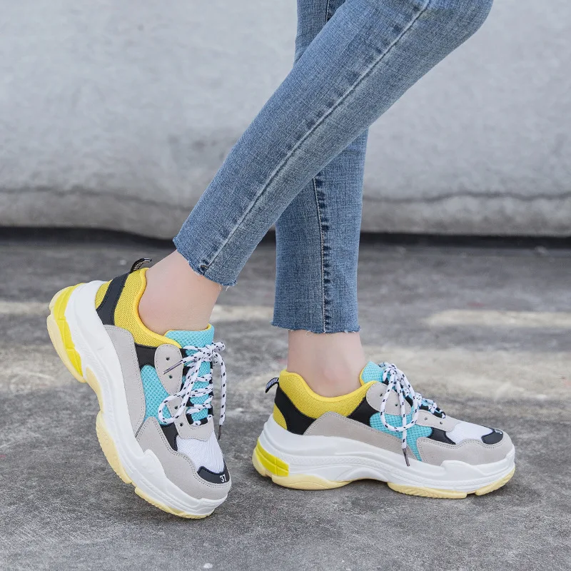 Сезон весна-лето повседневные женские кроссовки из сетчатого материала tenis feminino