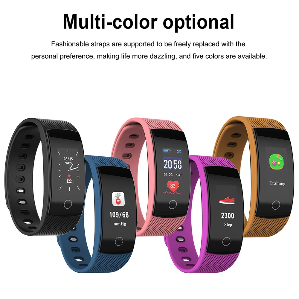 XGODY QS80 Plus Smart Bracelet Blood Pressure Measurement Women Men IP67 Waterproof Fitness Tracker Watch Heart Rate Monitor | Электроника