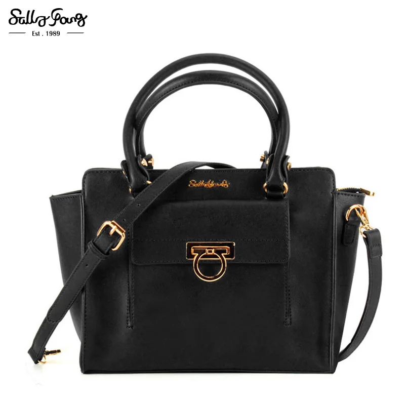 Международный Бренд Платье Твердые Женщин Сумки Лоскутное Металлическое Кольцо