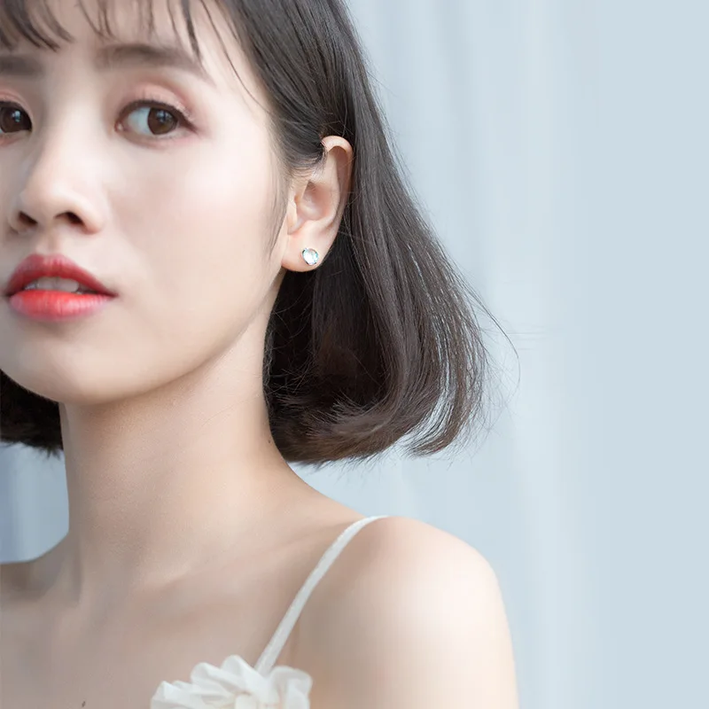 INALIS оптовая продажа модные серьги гвоздики из стерлингового серебра S925 пробы