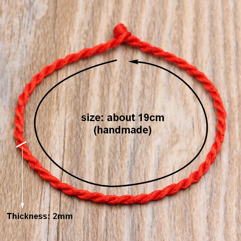 Женские браслеты браслет с красной нитью веревочный на удачу красный ручной