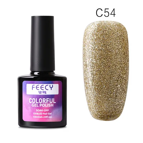 Feecy C54 60 цветов 10 мл замачиваемый УФ светодиодный Гель-лак для ногтей Новое поступление грунтовка гель лак основа не протирать верхнее покрытие ногтей художественный Гель-лак для ногтей набор - Цвет: Feecy C54
