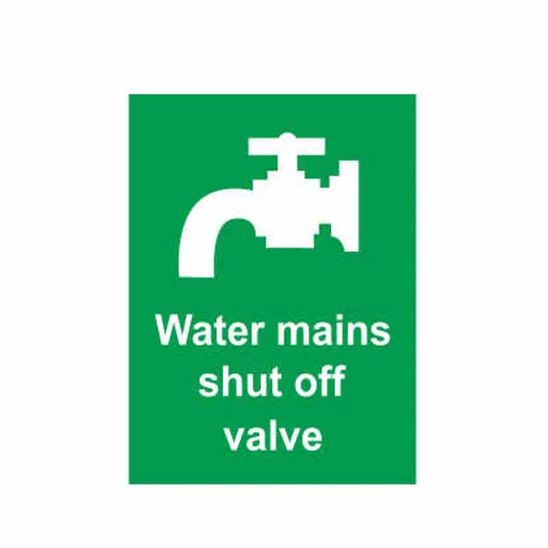 

YJZT 8.6CM*11.6CM Warning Car Sticker WATER MAINS SHUT OFF VALVE Decal PVC 12-0878