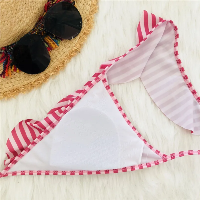 Лидер продаж Женский комплект бикини в полоску сексуальные красные и белые