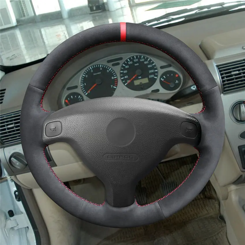 MEWANT черный чехол рулевого колеса автомобиля из натуральной кожи для Opel Astra(G) 1998-2004 Zafira(A) 1999-2005 Agila(A) 2000-2004 - Название цвета: Style-04