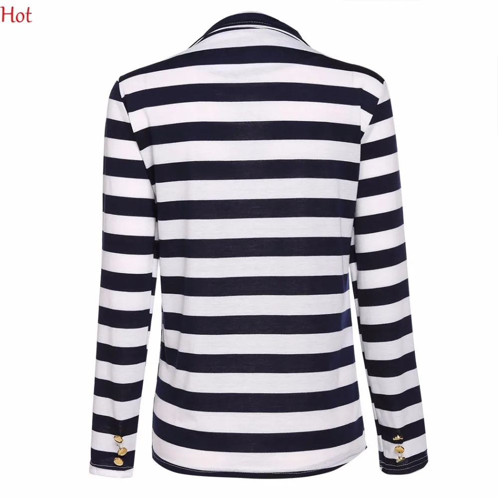 Модные полосатые блейзеры приталенный повседневный деловой костюм кардиган с