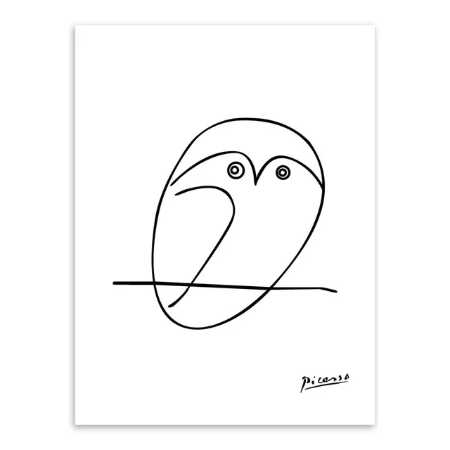Пикассо abstrato животных да forma minimalista Grande холст Книги по искусству печать плакат