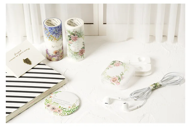 9 см* 5 м Kawaii цветочный клейкая лента для скрэпбукинга Washi Альбом DIY декоративная наклейка милые канцелярские стикеры школьные принадлежности для детей