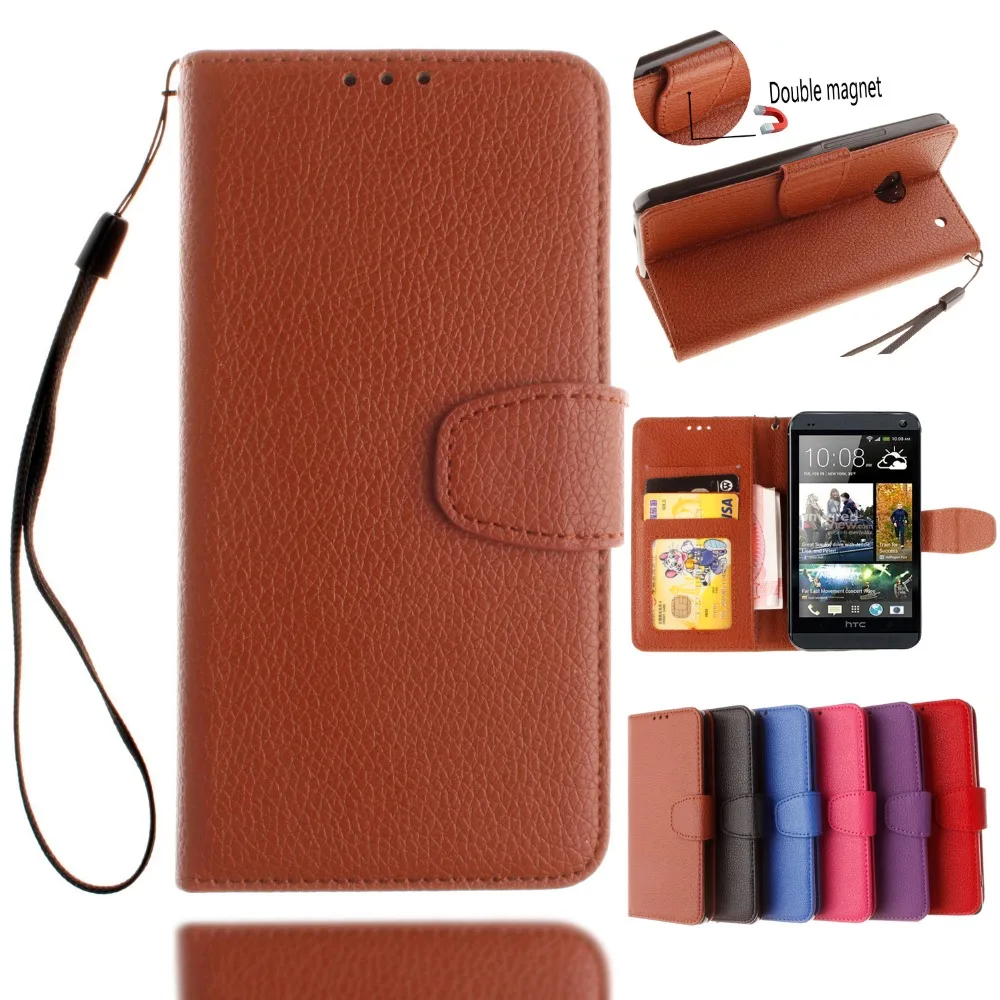 Luxury Retro Flip Case Cover For HTC One M7 Leather + Soft Silicon Wallet 801E Phone 4.7 inch | Мобильные телефоны и