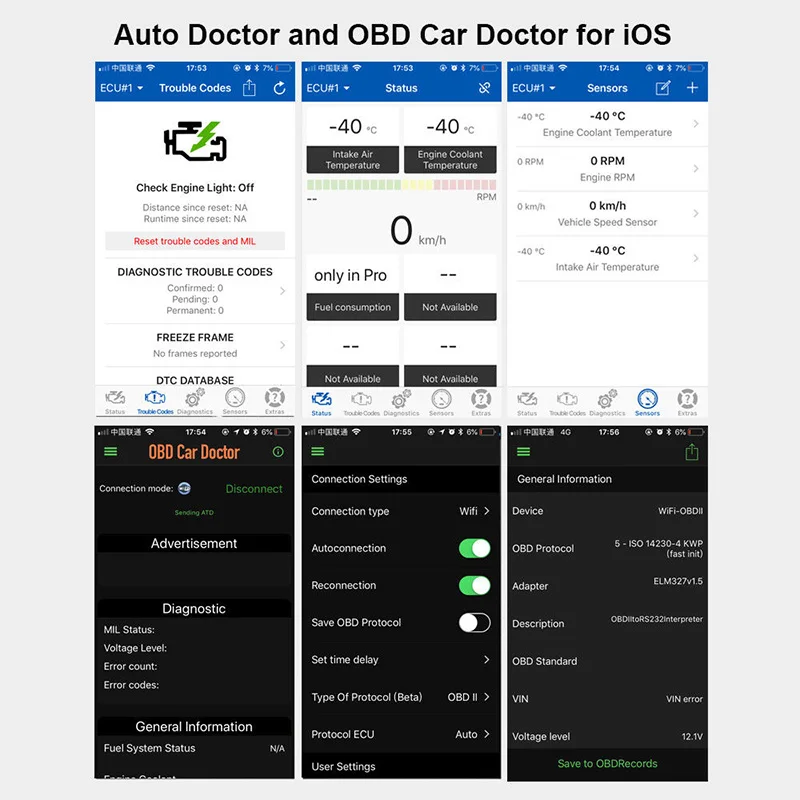 ELM327 OBDII OBD2 V1.5 WiFi Автомобильный диагностический беспроводной сканер инструмент автомобильные аксессуары ELM327 V1.5 M8617