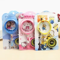cartoon portable handheld magnifier compass loupe for old people reading magnifier children gifts