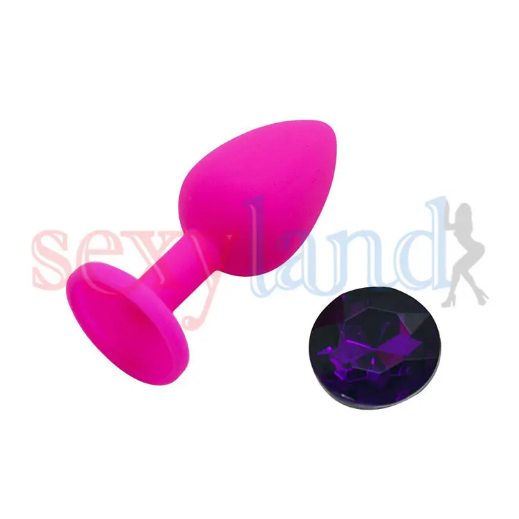 Силиконовые красочные алмазные водонепроницаемые анальные игрушки Анальная