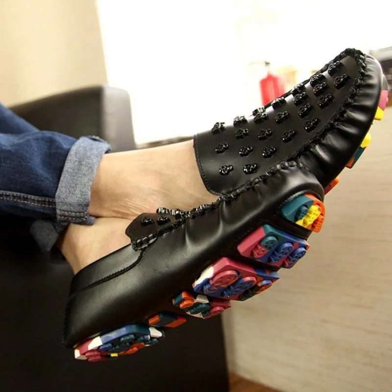 Из искусственной кожи мужская кожаная обувь летние дышащие мужские лоферы