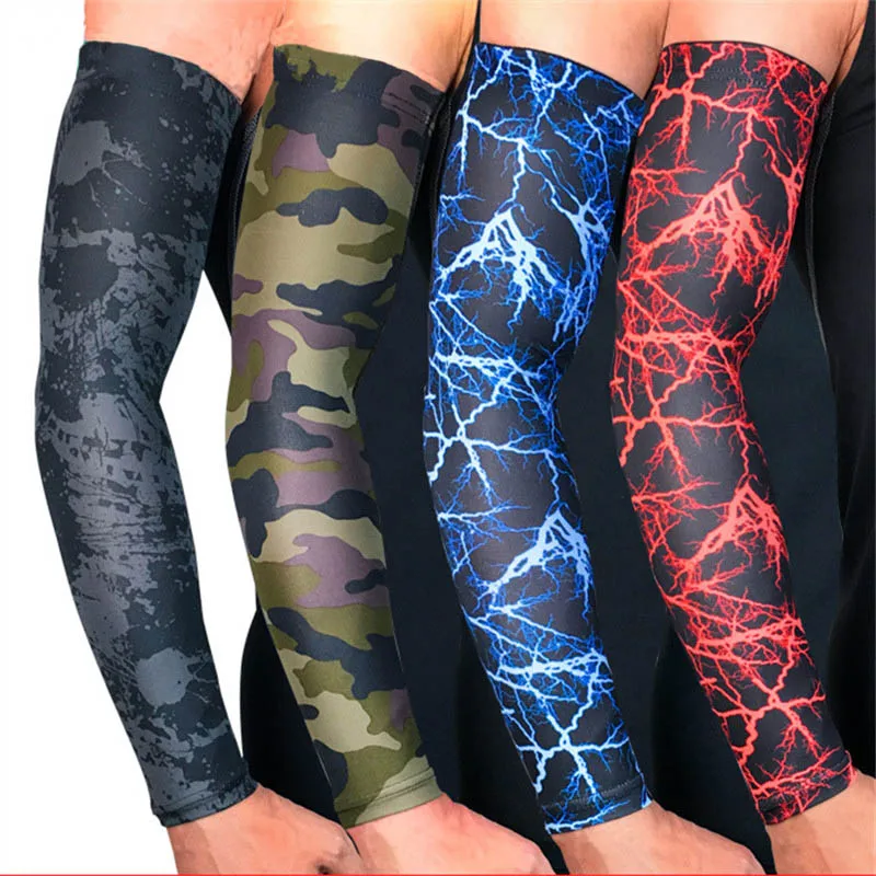 

camouflage arm guard warmers men women cycling arm cover protective sleeve running compression arm sleeves for sun protection
