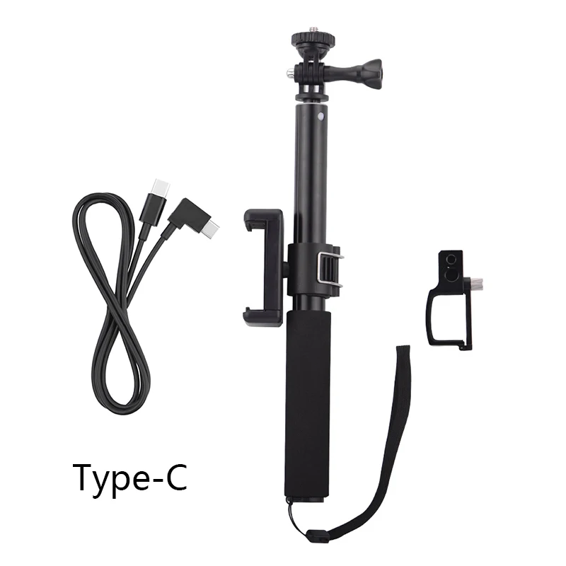 Type-C Селфи-палка для DJI OSMO Карманный ручной карданный стабилизатор кабель для тип-c IOS Android телефон клип модуль удлинитель - Цвет: Type-C