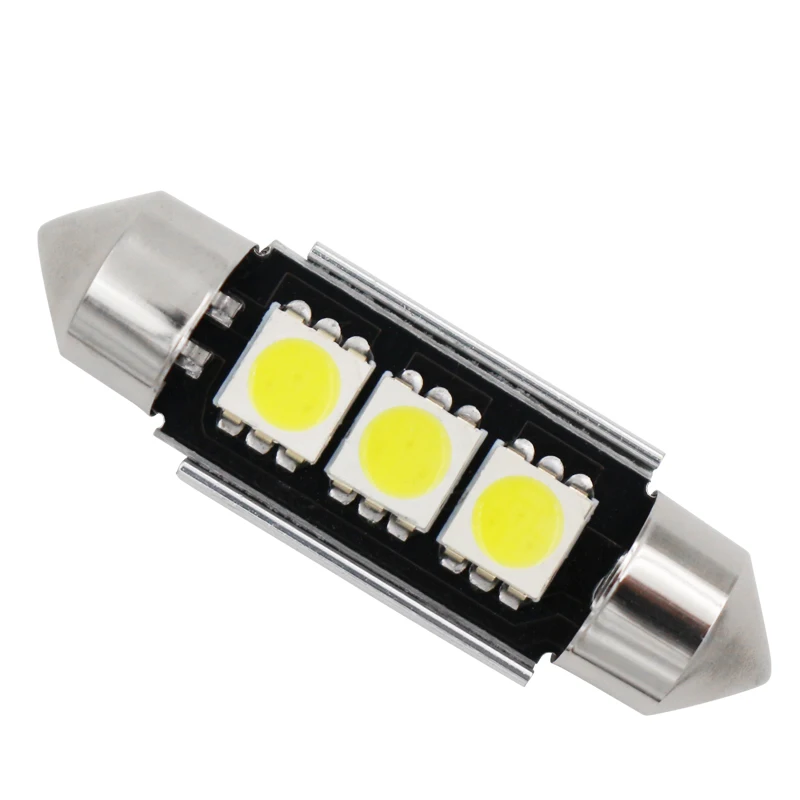 10 шт. 36 мм 39 мм C5W 3SMD 3 SMD 5050 светодио дный CANBUS Нет ошибки гирлянда лампы автомашины Авто Корпус интерьер купола лампы 12 В