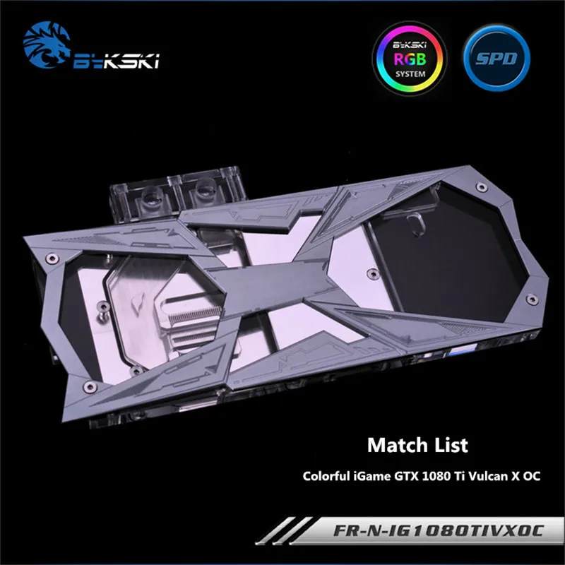Bykski полный охват GPU воды блок для Красочные iGame GTX 1080 Ti вулкан X OC графика карты FR N