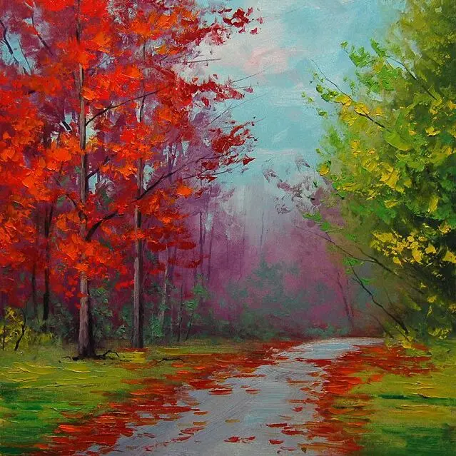 DONGMEI OIL PAINTING hand painted oil painting Home decor landscape pictures art painting Provide customized service DM18095 - Цвет: A