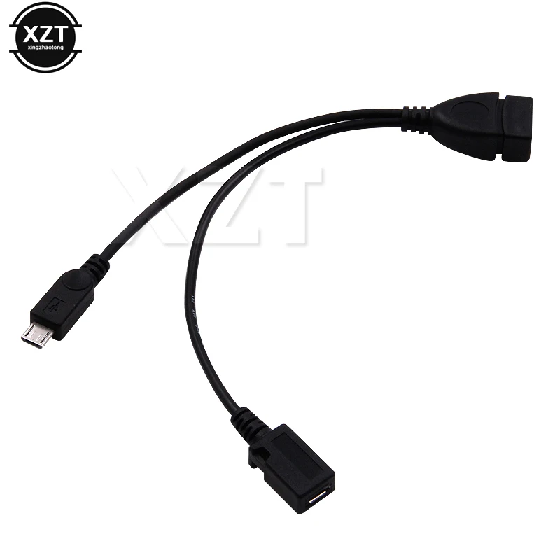 Многофункциональный 2 в 1 USB к микро OTG кабель Мама папа и адаптер разветвитель для