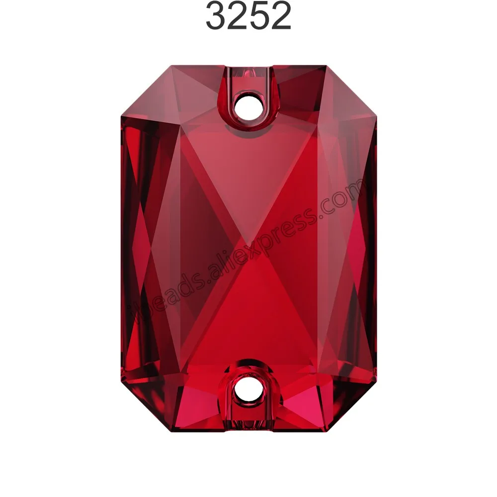 (1 шт.) Оригинальные стразы Swarovski 3252 изумрудные Стразы с 2 отверстиями для